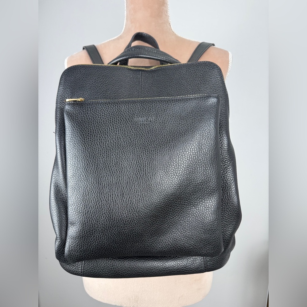 Elegant Black Textured Backpack